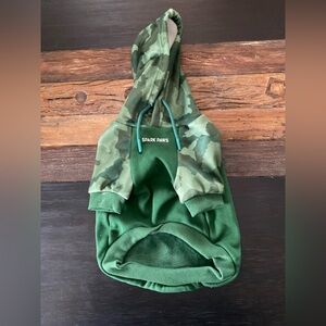 Spark Paws-Green Camouflage Dog Hoodie (L)